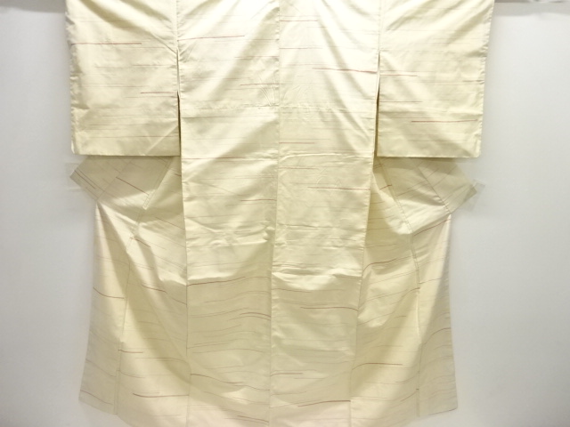 JAPANESE KIMONO / ANTIQUE KIMONO / SILK / FUSHI TSUMUGI / WOVEN STRIPE